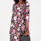 Karen Scott Women's Sport Floral Print Swing Dress Black Size Large