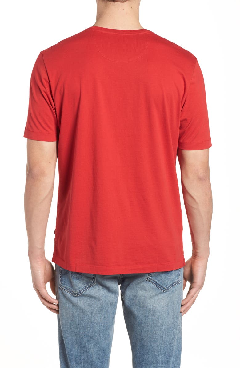 Tommy Bahama Men's Original Fit Crewneck Pocket T-Shirt Red Size Medium