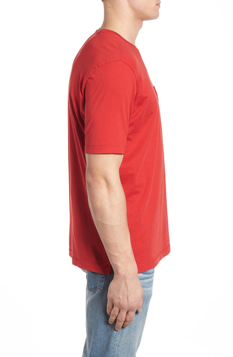 Tommy Bahama Men's Original Fit Crewneck Pocket T-Shirt Red Size Medium