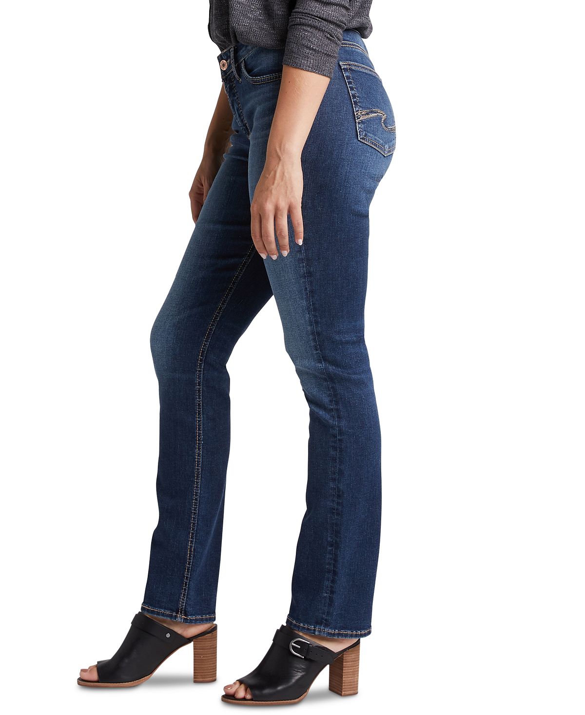 Silver Jeans Co. Women's Avery Straight Leg Jeans Blue Size 25