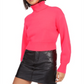 Bar III Women's Cropped Turtleneck Sweater Pink Size XXS