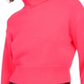 Bar III Women's Cropped Turtleneck Sweater Pink Size XXS