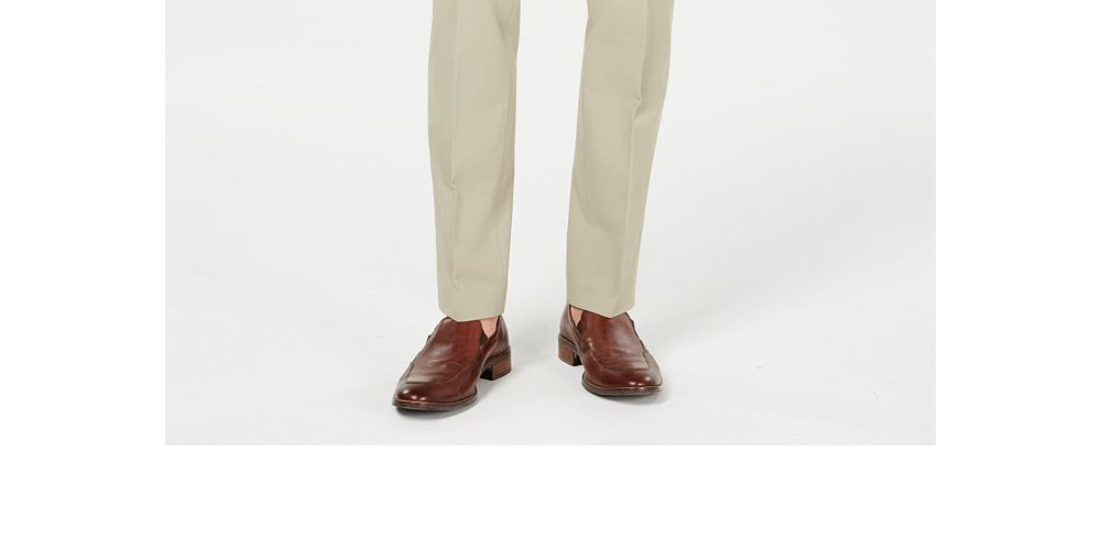 Calvin Klein Men's Slim Fit Tech Suit Pants Beige Size 38X30