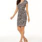 INC International Concepts Women's Printed Wrap Dress Black Size Petite Medium