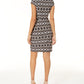 INC International Concepts Women's Printed Wrap Dress Black Size Petite Medium
