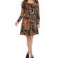 Karen Kane Women's Paisley Print Erin a Line Dress Black Size S