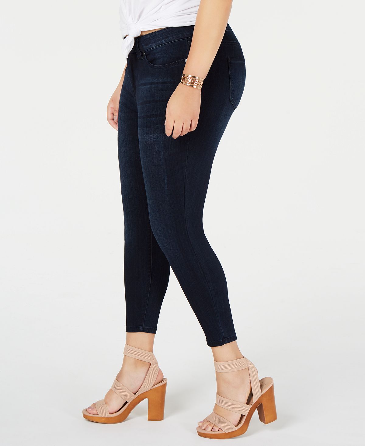 Celebrity Pink Women's Mid Rise Ankle Skinny Jean Blue Size 18W