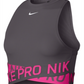 Nike Women's Pro Cropped Tank Top Gray Size Small