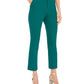 INC International Concepts Women's Zippered Ankle Straight Leg Wear to Work Pants Green Size 6