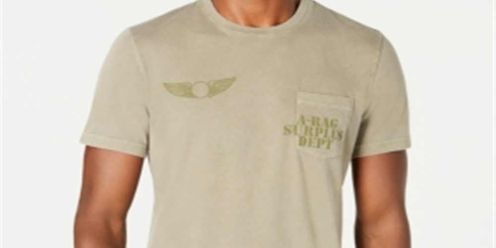 American Rag Men's Army Stamp T-Shirt Green Size Small