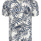 American Rag Men's Leaf Lines V Neck T-Shirt -Blue Size Medium
