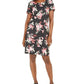 Karen Scott Women's Bali Bliss Printed Dress Black Size Small