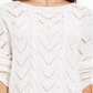 Style & Co Women's Pointelle Knit Scalloped Hem Sweater White Size XX-Large