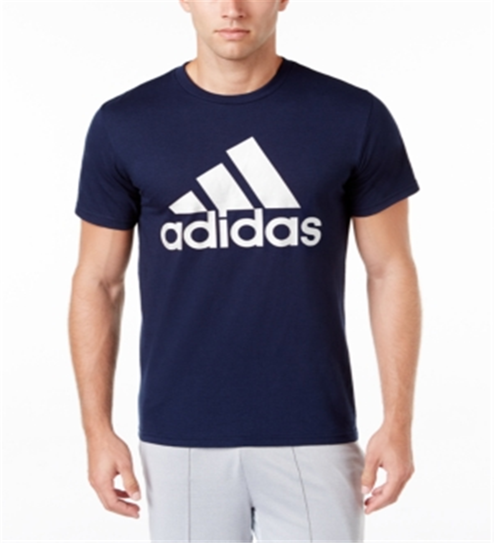 Adidas Men's Badge of Sport T-Shirt Blue Size Medium