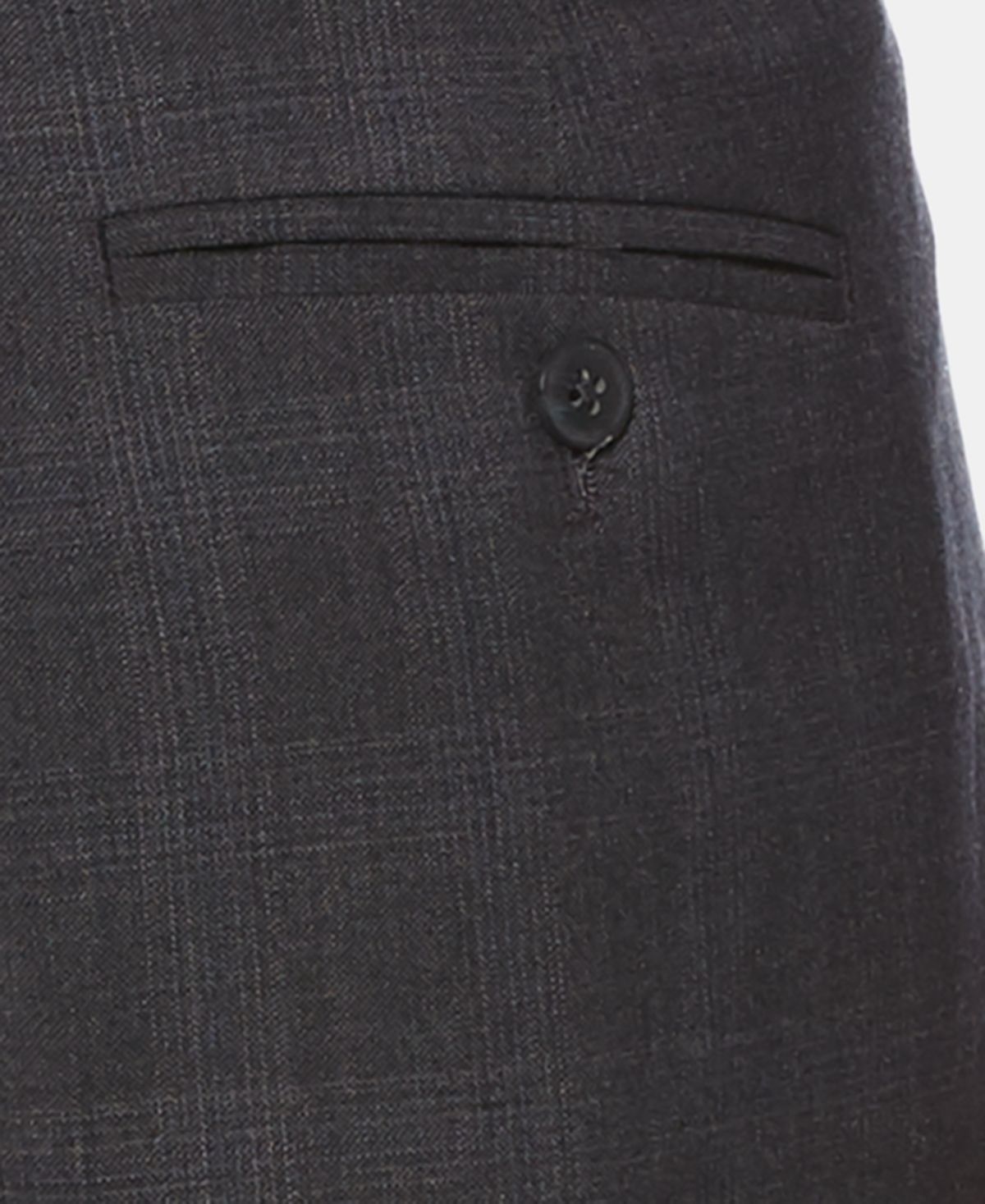 Perry Ellis Men's Wool Blend Plaid Dress Pants Grey Size 32X32
