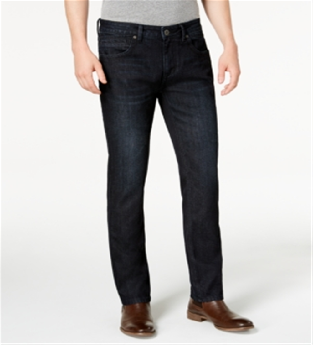 INC International Concepts Men's Berlin Slim Denim Straight Leg Stretch Jeans Blue Size 33X30