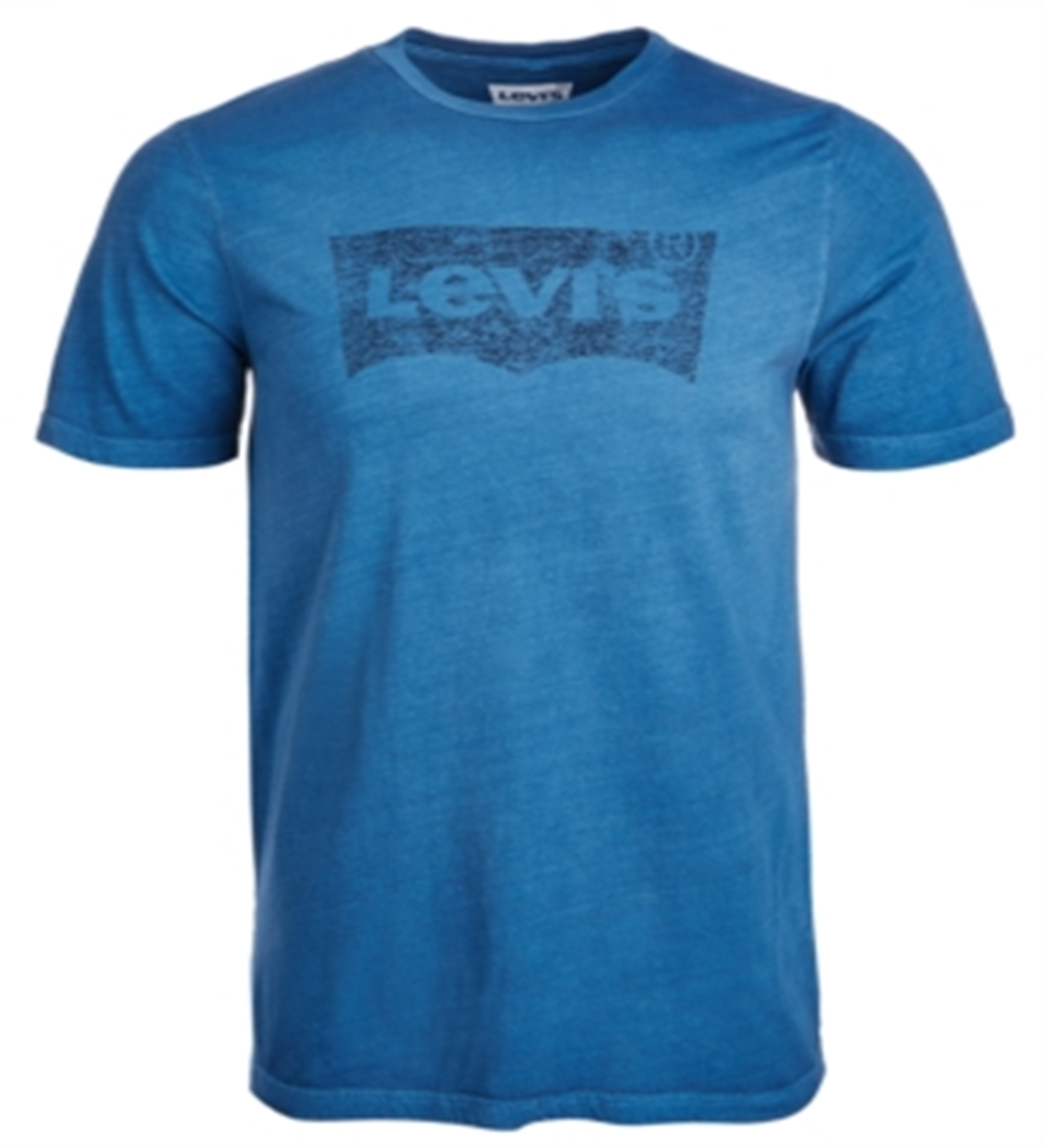 Levi's Men's Batwing Logo Print T-Shirt Blue Size Large