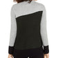 Alfani Women's Colorblocked Sweater Grey Size X-Small