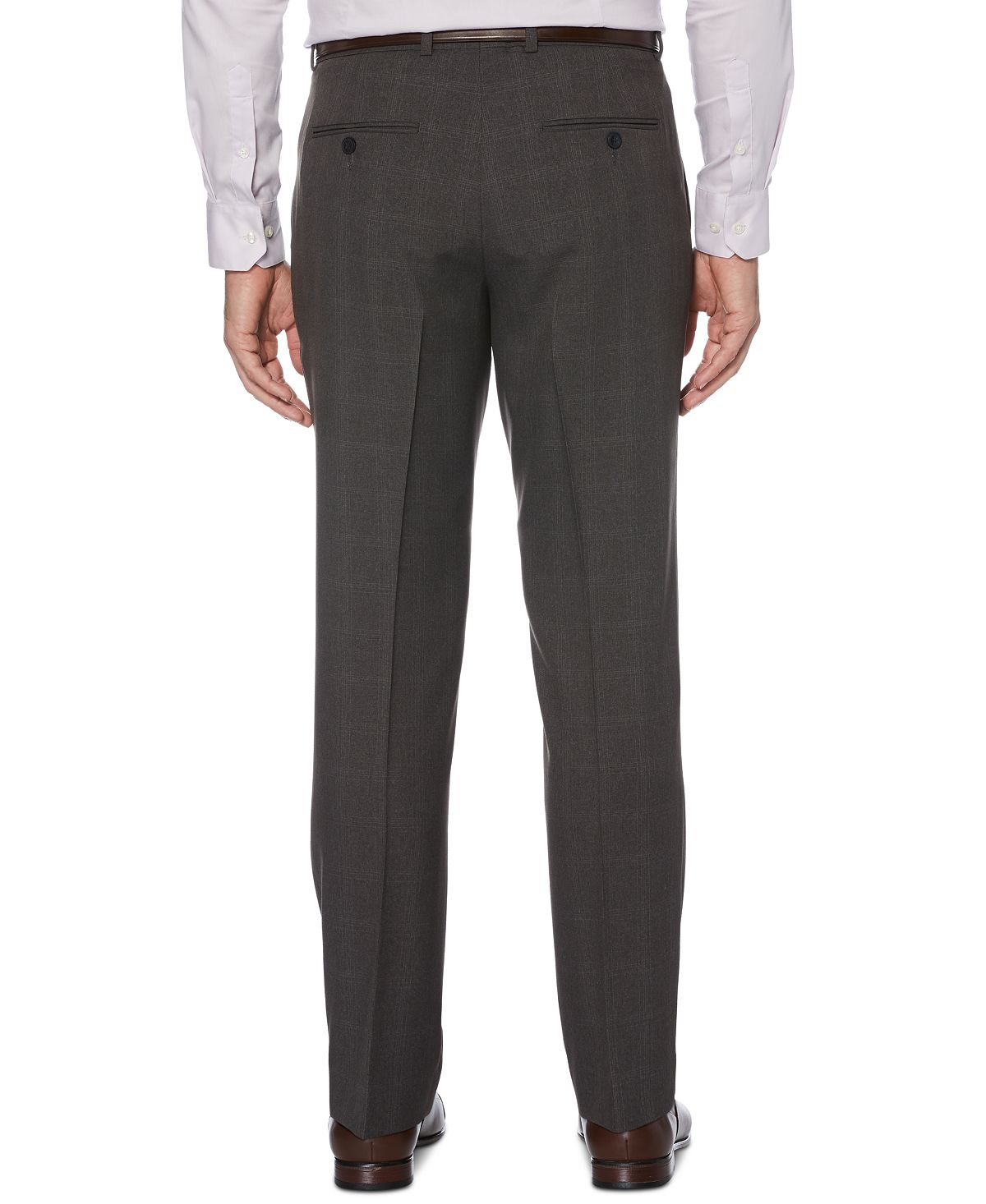 Perry Ellis Men's Modern Fit Heathered Performance Dress Pants Grey Size 33X29