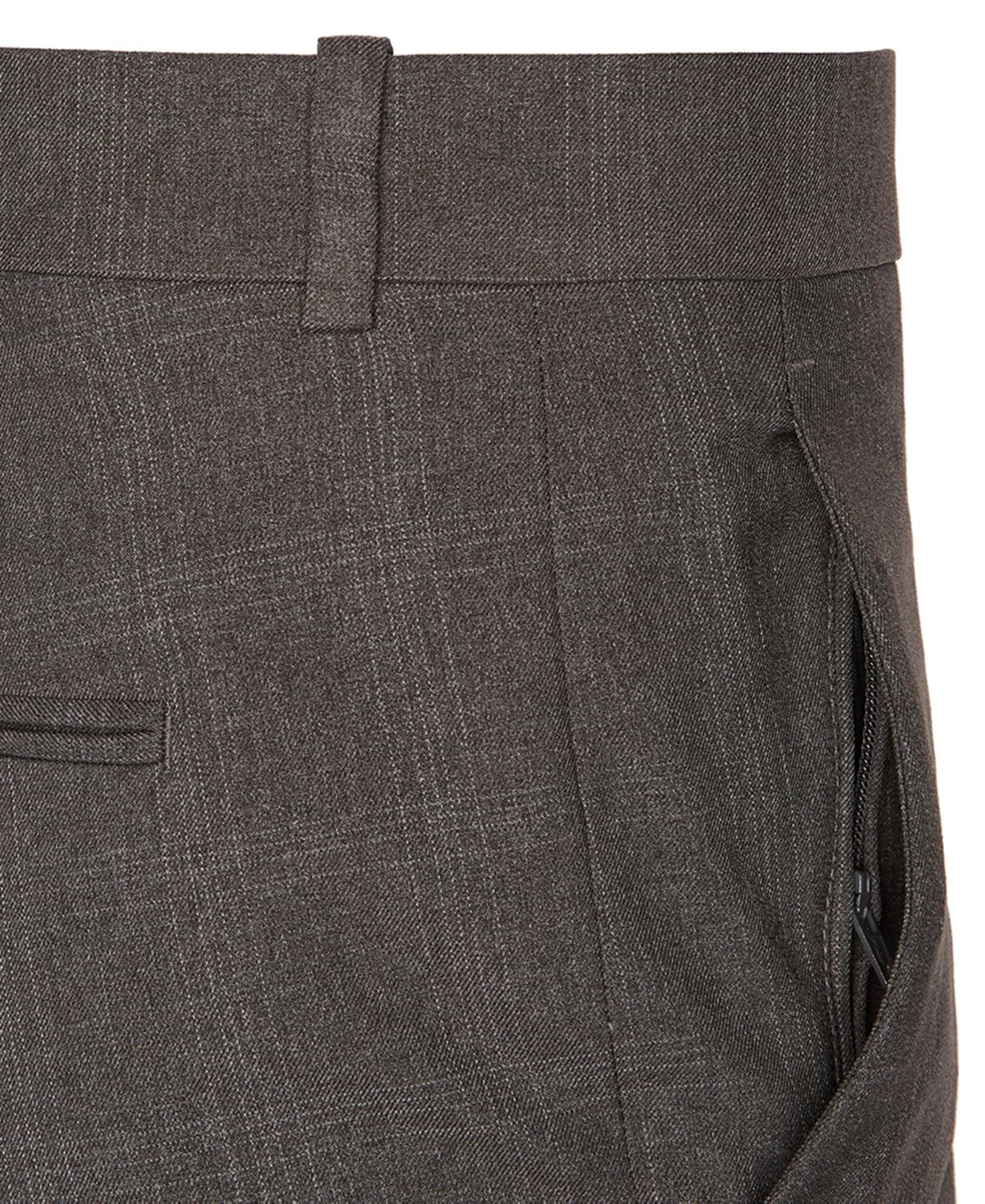 Perry Ellis Men's Modern Fit Heathered Performance Dress Pants Grey Size 33X29