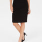 Kasper Women's Textured Pique Pencil Skirt Black Size 8