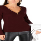 INC International Concepts Women's Zipper Embellished Sweater Red Size X-Small