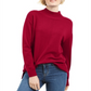 Karen Scott Women's Seam Detail Cotton Mock Neck Sweater Red Size X-Large