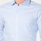Tasso Elba Men's Collared Classic Fit Non Iron Dress Shirt Blue Size 32X33