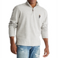 Polo Ralph Lauren Men's Bear Quarter Zip Sweater Grey Size Large