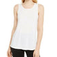 Ideology Women's Sleeveless Scoop Neck Top White Size Medium