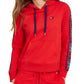 Tommy Hilfiger Women's Printed Long Sleeve Hoodie Top Red Size Medium