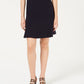 Bar III Women's Bi Stretch Ruffle Skirt Navy Size 8