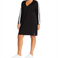 Michael Kors Women's Plus Racing Stripe Hoodie Dress Black Size 3X