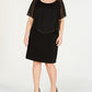 JM Collection Women's Convertible Sheath Dress Black Size 1X