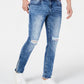 INC International Concepts Men's Stockholm Denim Distressed Skinny Jeans Blue Size 36W