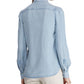 Ralph Lauren Women's Tie Neck Chambray Shirt Blue Size Large