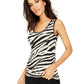INC International Concepts Women's Sleeveless Scoop Neck Tank Top Brown Size Small
