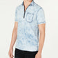 INC International Concepts Men's Quarter Zip Denim Shirt Blue Size Small