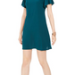 MSK Women's Cold Shoulder Flutter Sleeve Dress Green Size -Petite S