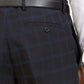 INC International Concepts Men's Slim Fit Windowpane Pleated Pants Blue Size 36W