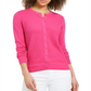 Charter Club Women's Peacock Stitch Cardigan Pink Size X-Small