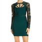 Guess Women's Prianka Lace Sleeve Body Con Dress White Size XS