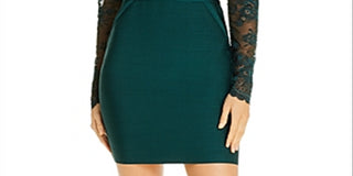 Guess Women's Prianka Lace Sleeve Body Con Dress White Size XS