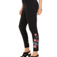 Style & Co Women's Embroidered Pull-on Leggings Black Size XS