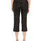 JM Collection Women's Printed Tummy-Control Capris Black Size M