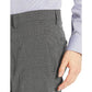 Kenneth Cole Reaction Men's Stretch Heather Glen Plaid Slim Fit Flat Front Dress Pants Grey Size 40X32