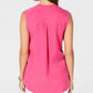Style & Co Women's Cinched Side Sleeveless Top Pink Size Petite XL