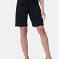 Lee Pull on Women's Mid Rise Drawstring Waist Bermuda Short-Petite Black Size 10 P