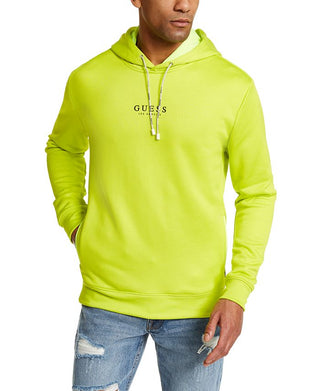 Guess Men's Logo Hoodie Green Size Small