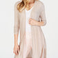 Charter Club Women's Textured Knit Open Cardigan Brown Size Large